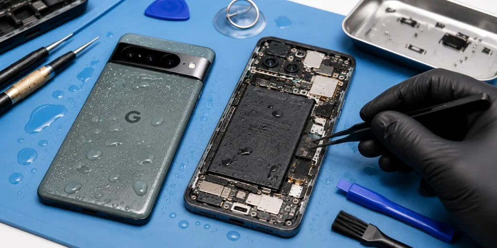 google pixel water damage repair